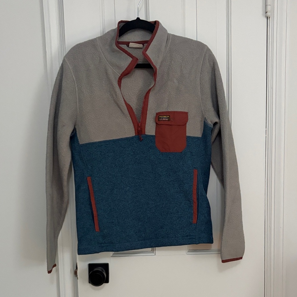 L.L. Bean Two-Tone Zip-Up Sweater
